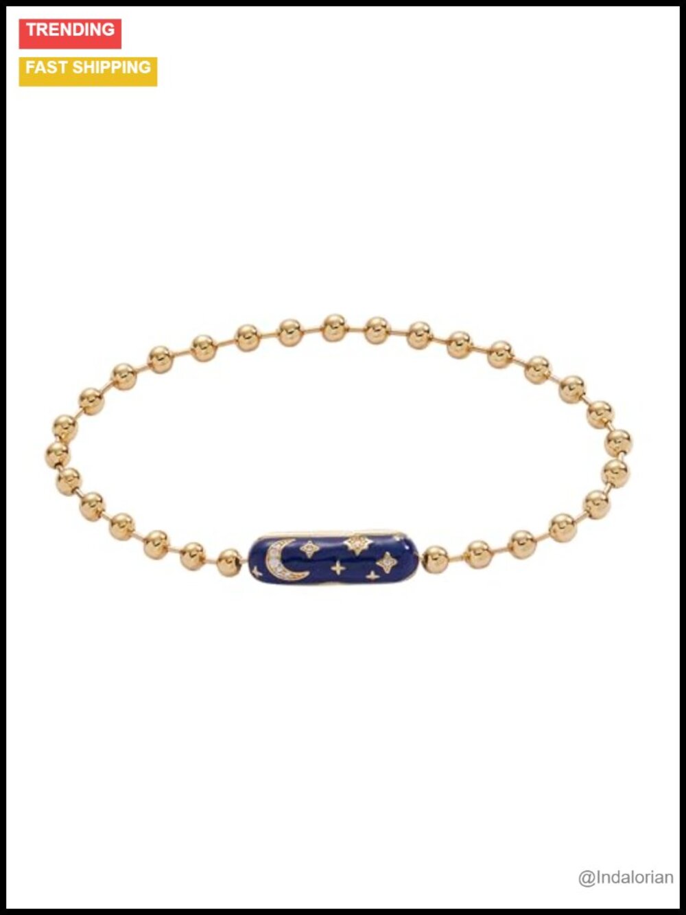 Charm Bracelet Gold Moon Stars Spiritual
